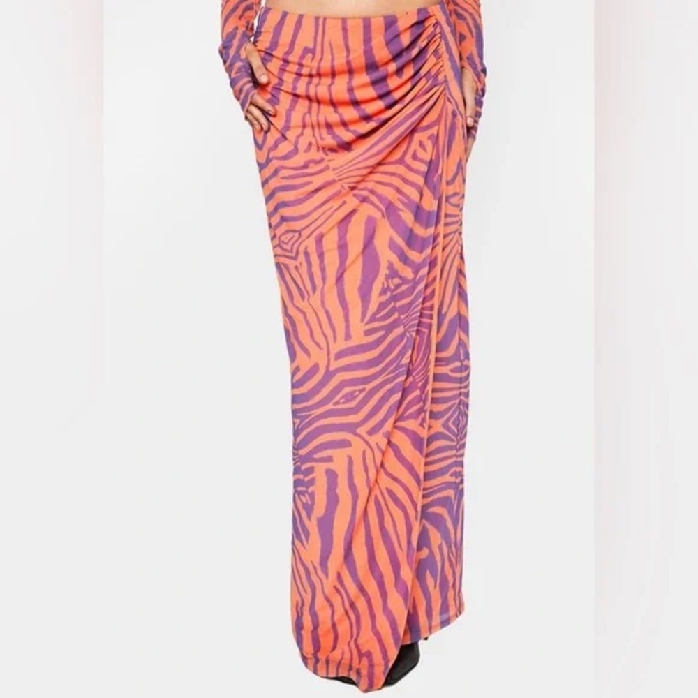 AFRM Vibrant Orange and Purple Skirt